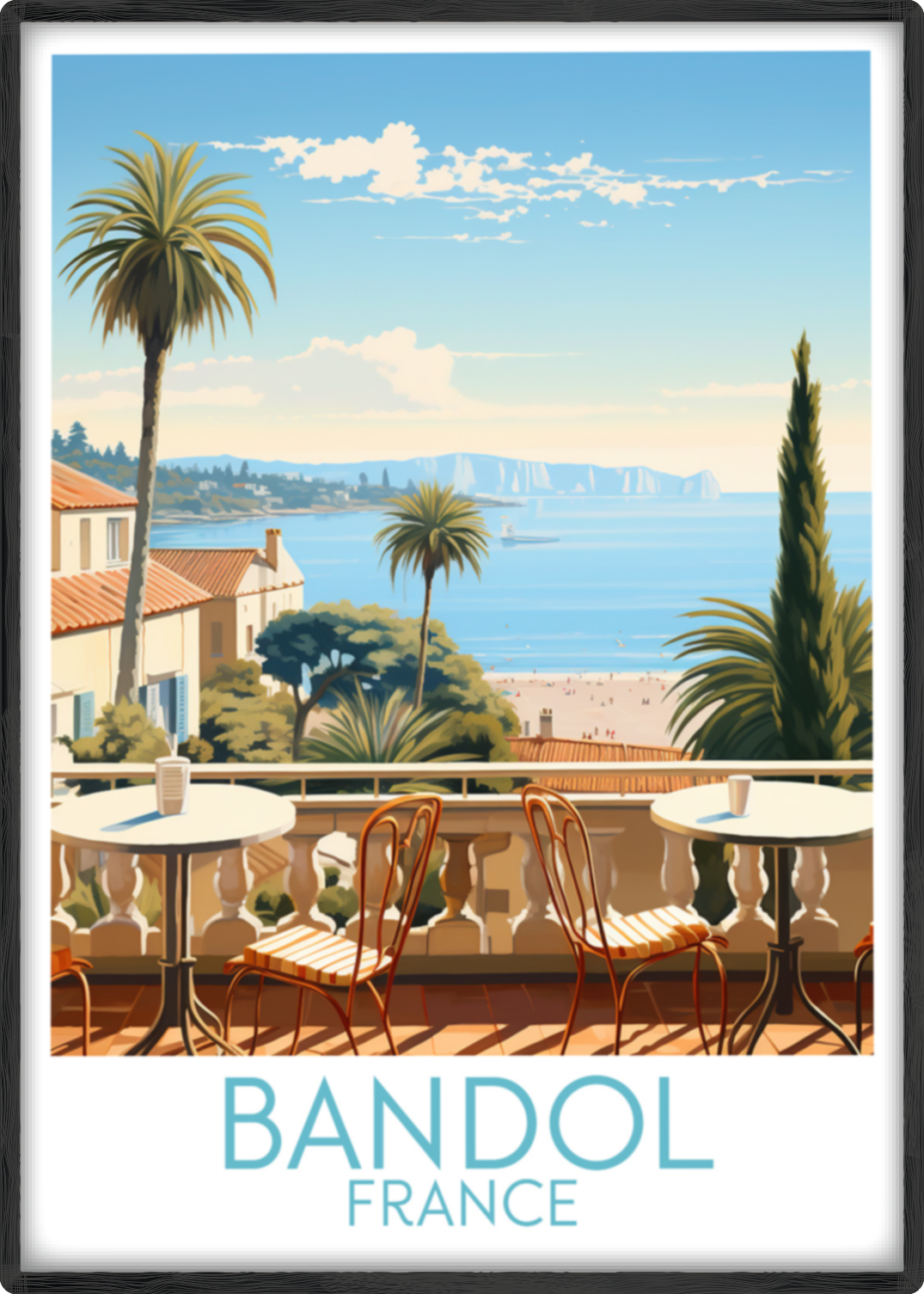 bandol travel poster main france