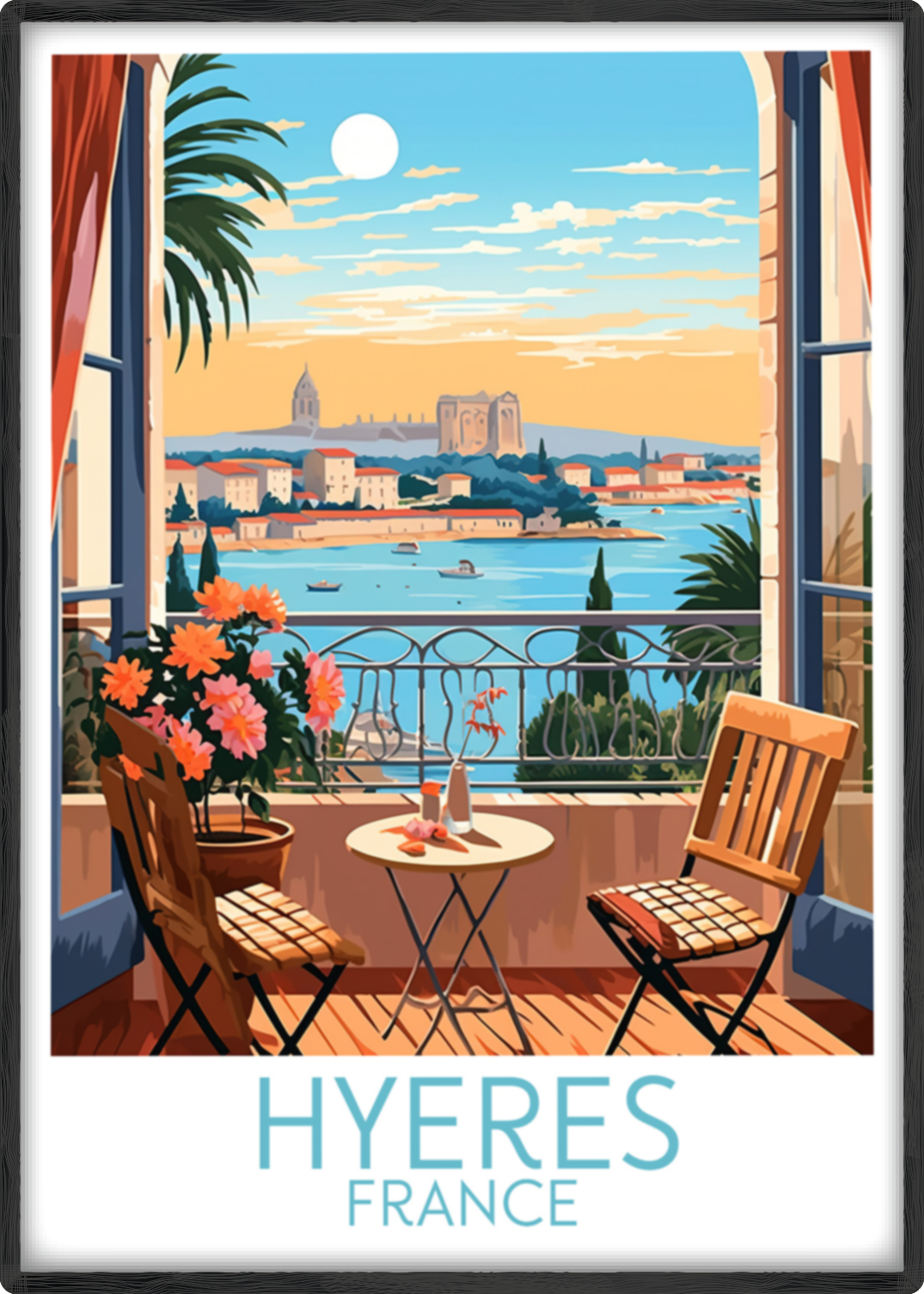 hyeres travel poster main france