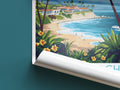 Laguna Beach travel poster roll up Los Angeles