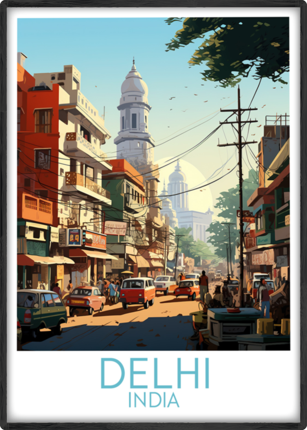 delhi travel poster main india