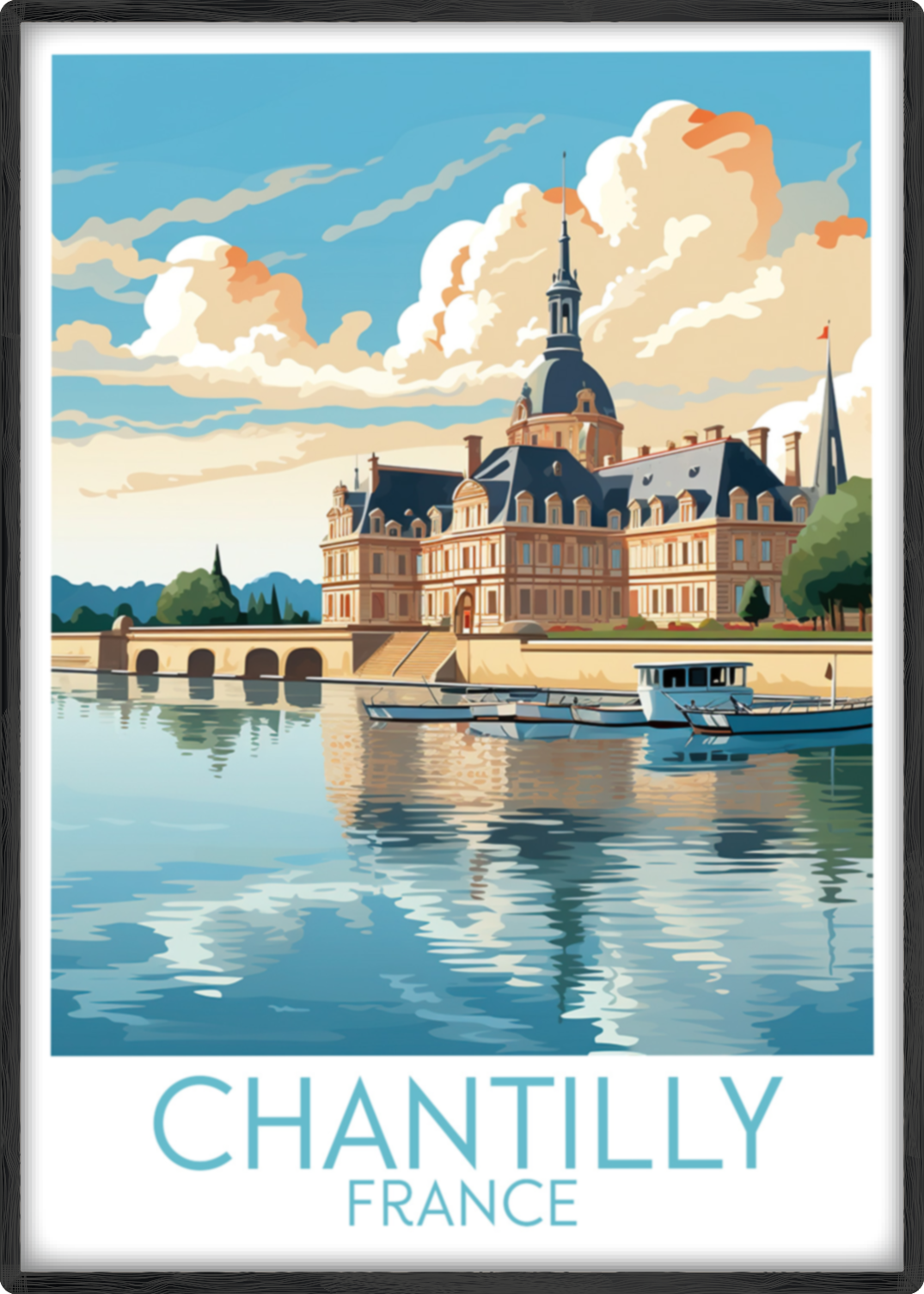 chantilly travel poster main france