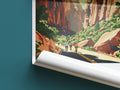 Zion travel poster roll up National Park