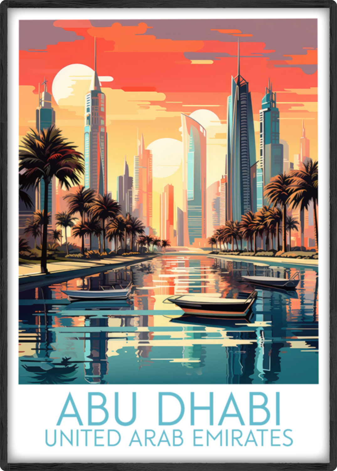 abu dhabi travel poster main united arab emirates