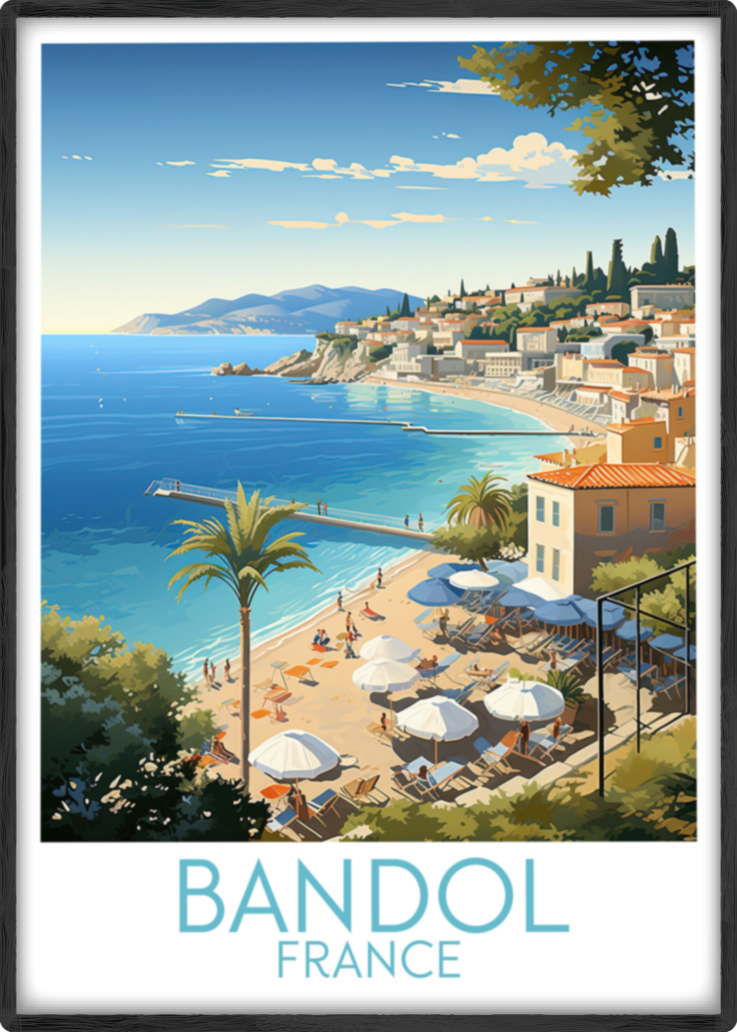 bandol travel poster main france