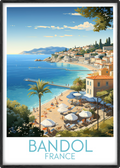 bandol travel poster main france