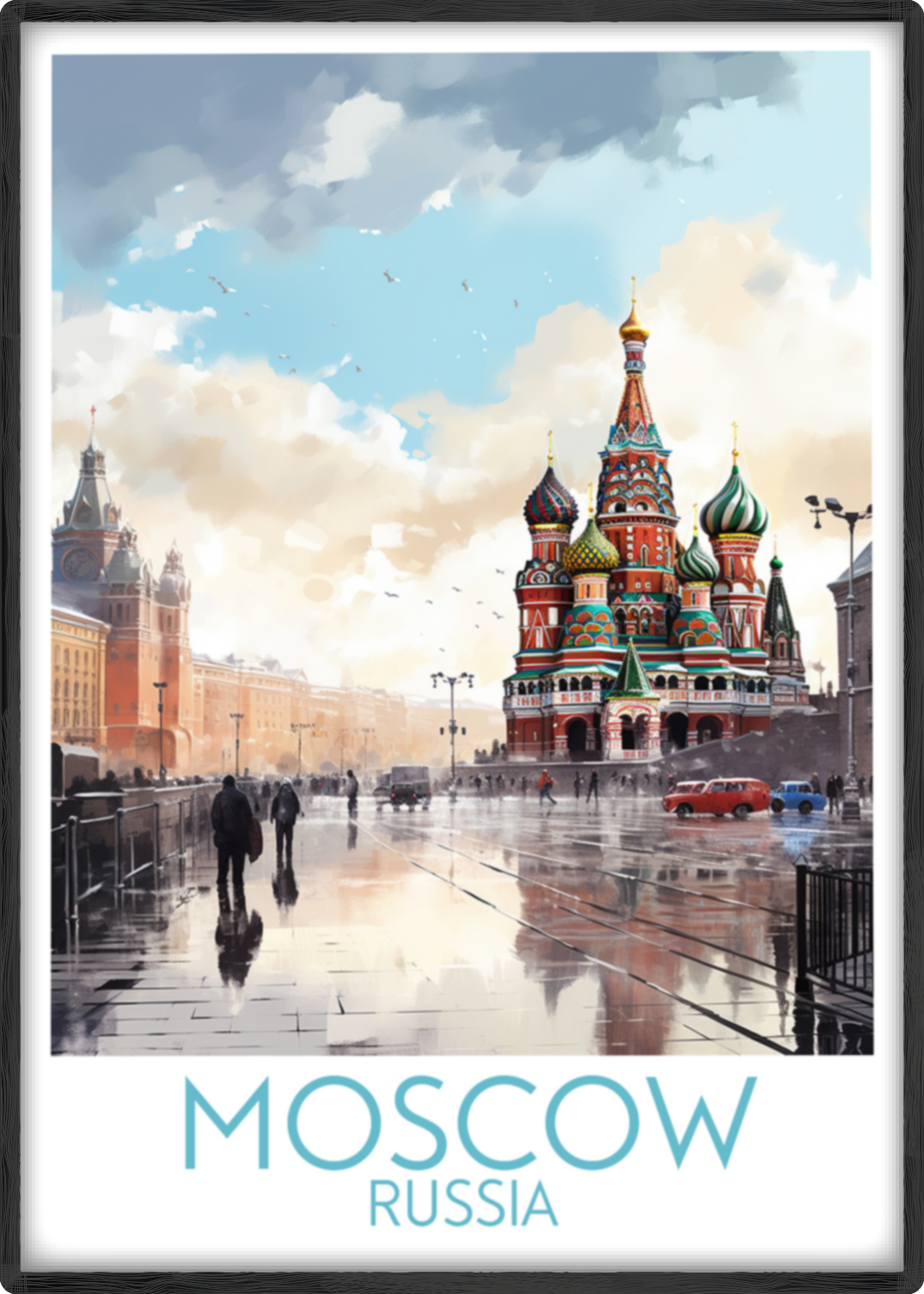 moscow travel poster main russia