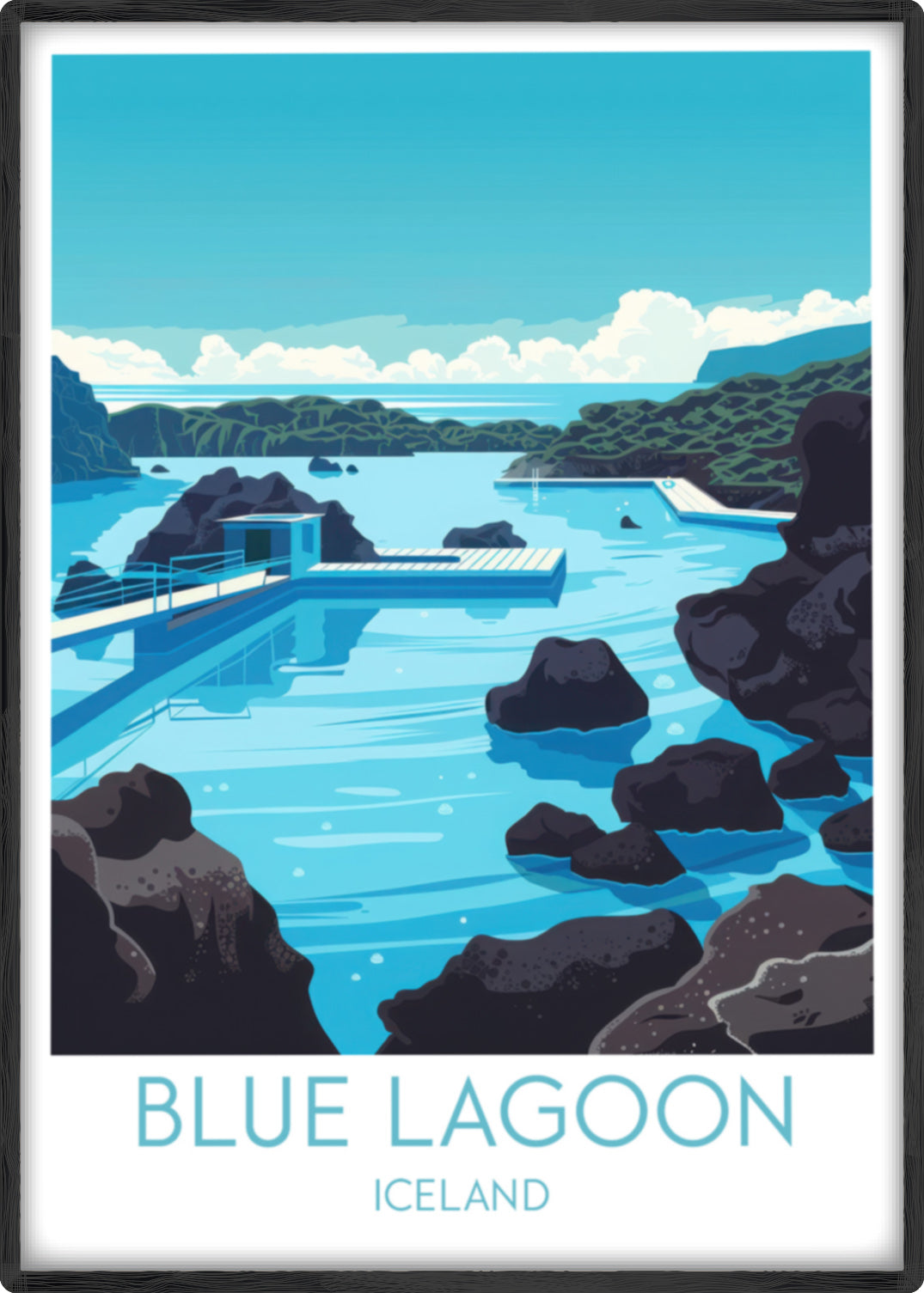 Blue Lagoon travel poster main Iceland