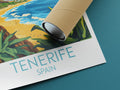 Tenerife travel poster rolled Spain