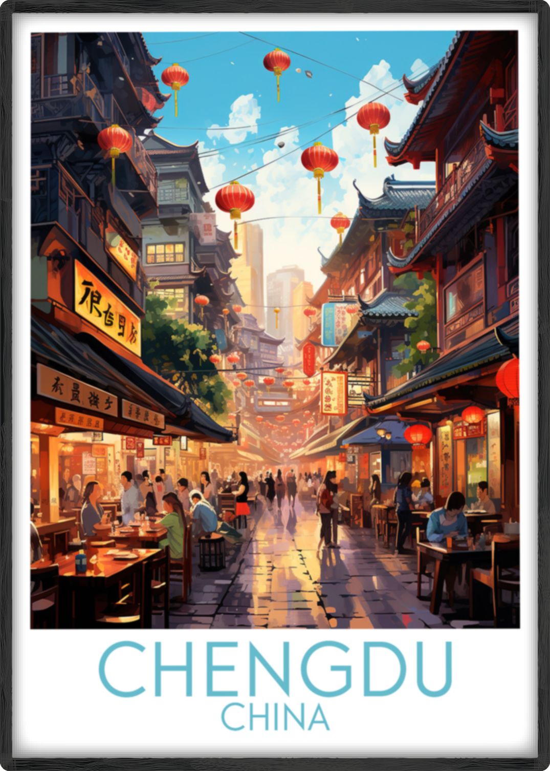 chengdu travel poster main china