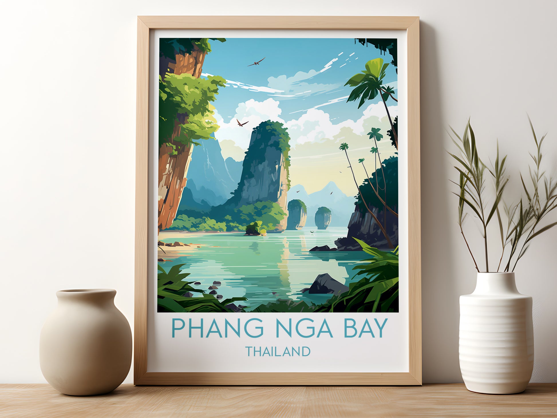 Phang Nga Bay travel poster for kitchen Thailand