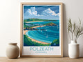 Polzeath travel poster for kitchen Cornwall