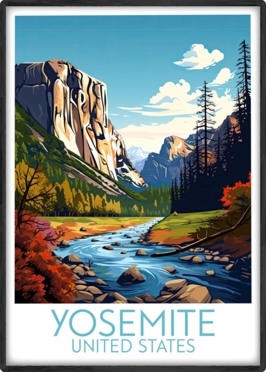 yosemite travel poster main united states