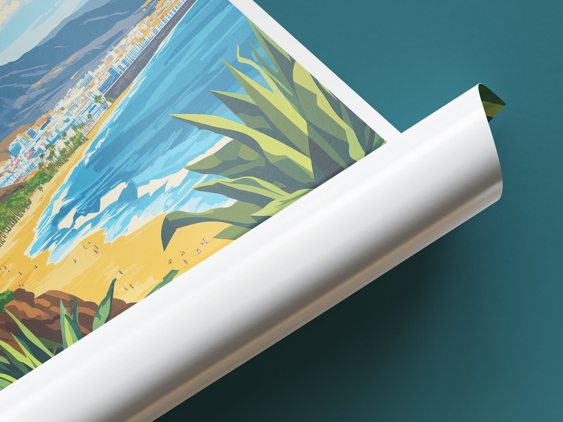 Tenerife travel poster tube Spain