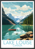 lake louise travel poster main canada