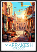 marrakesh travel poster main morocco