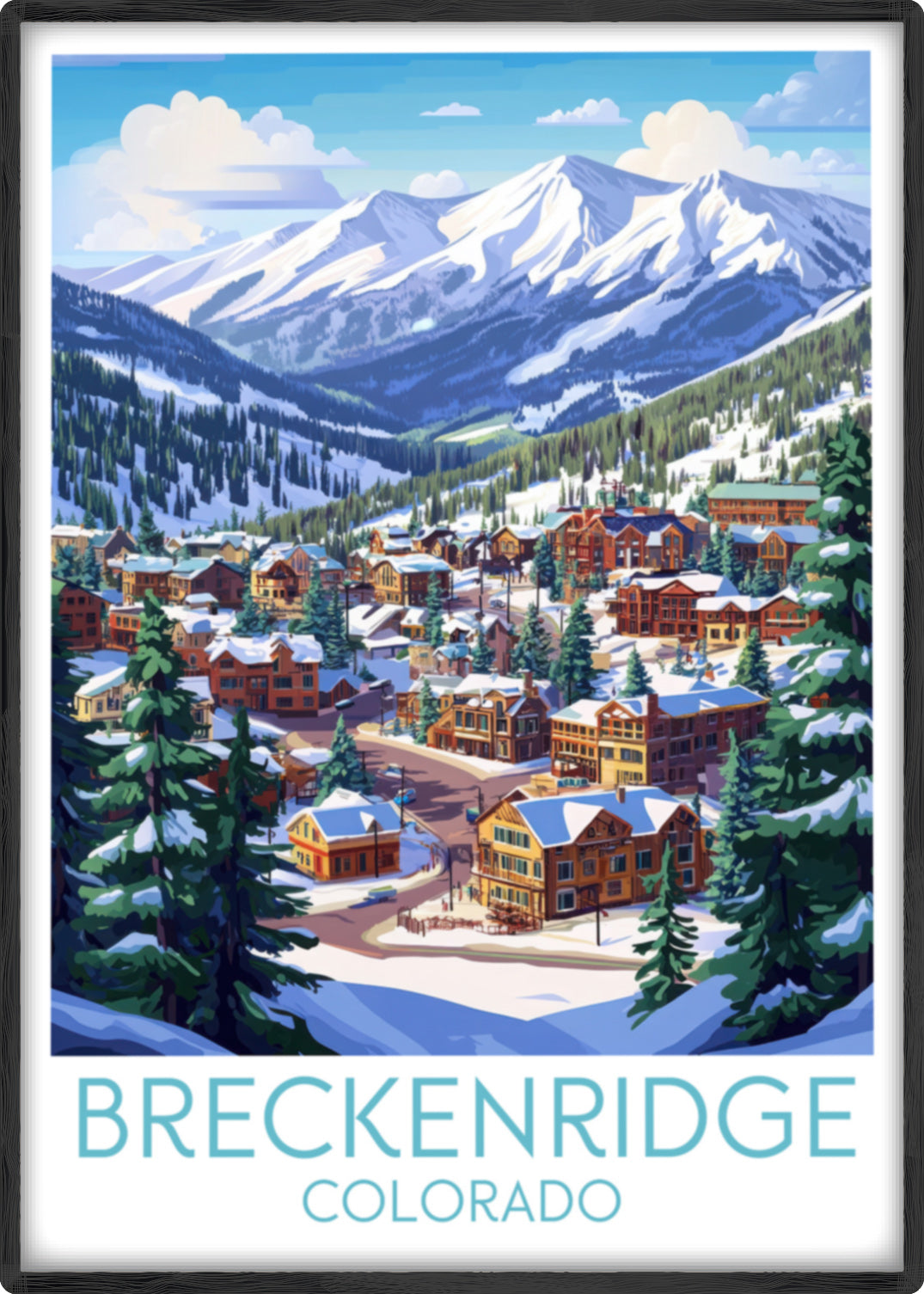 Breckenridge travel poster main Colorado