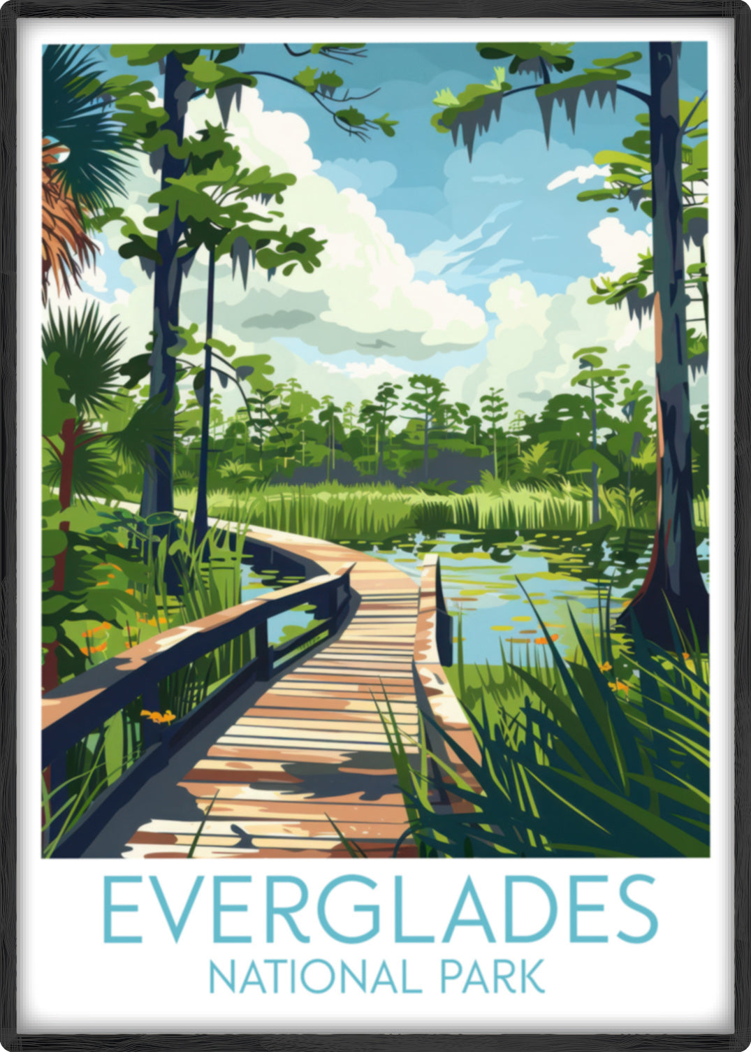 Everglades travel poster main National Park