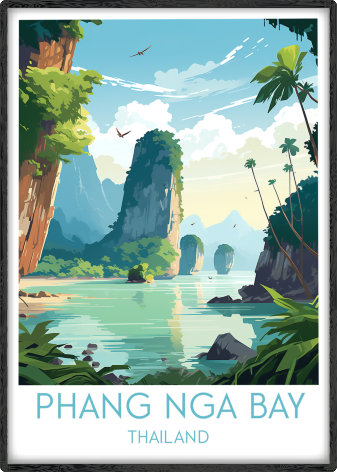 Phang Nga Bay travel poster main Thailand