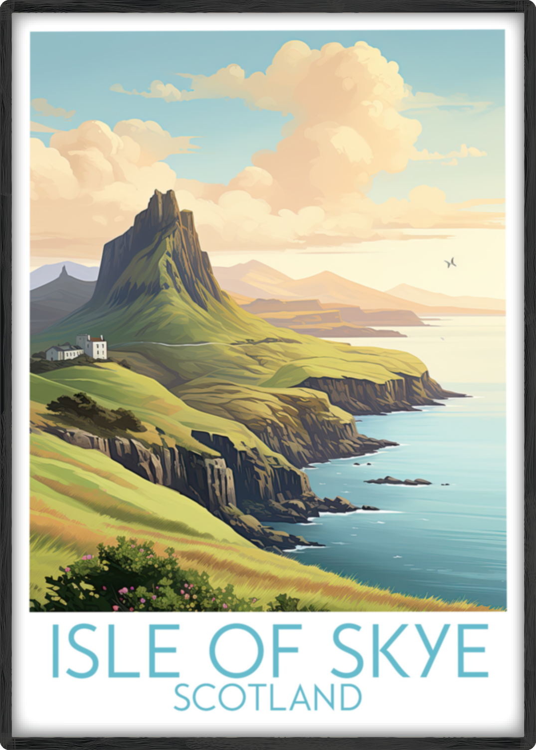 isle of skye travel poster main scotland