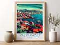 Valparaiso travel poster for kitchen Chile