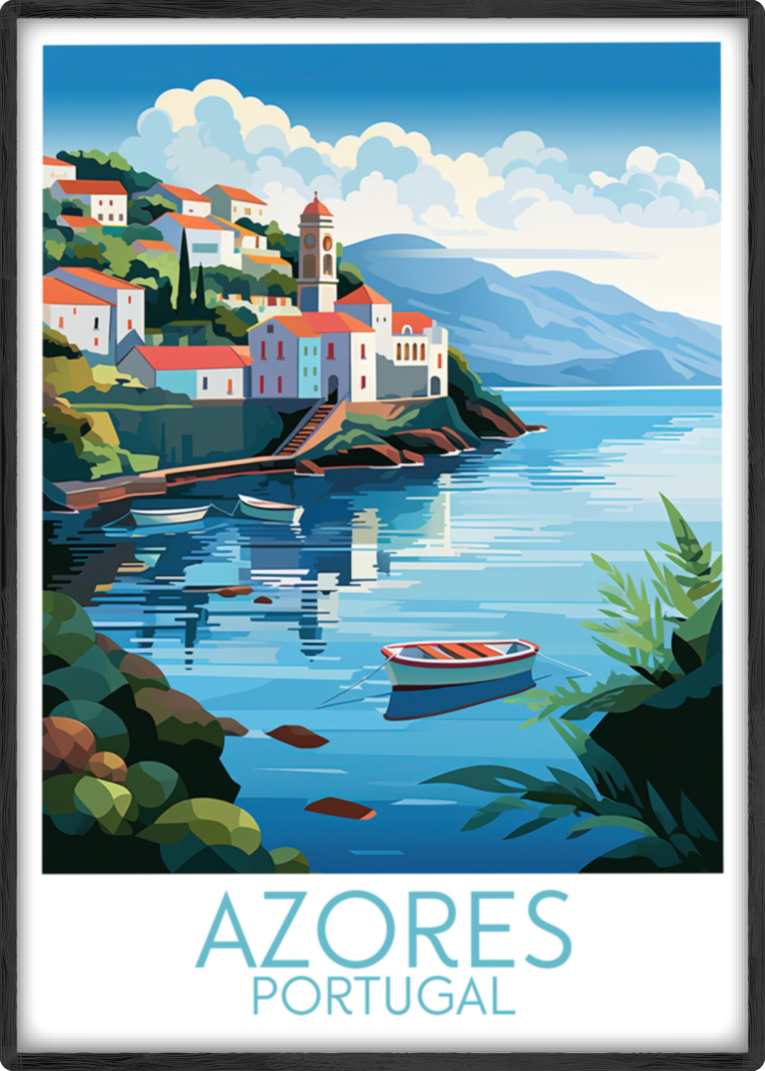 azores travel poster main portugal