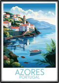 azores travel poster main portugal