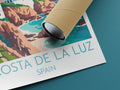 Costa de la Luz travel poster rolled Spain