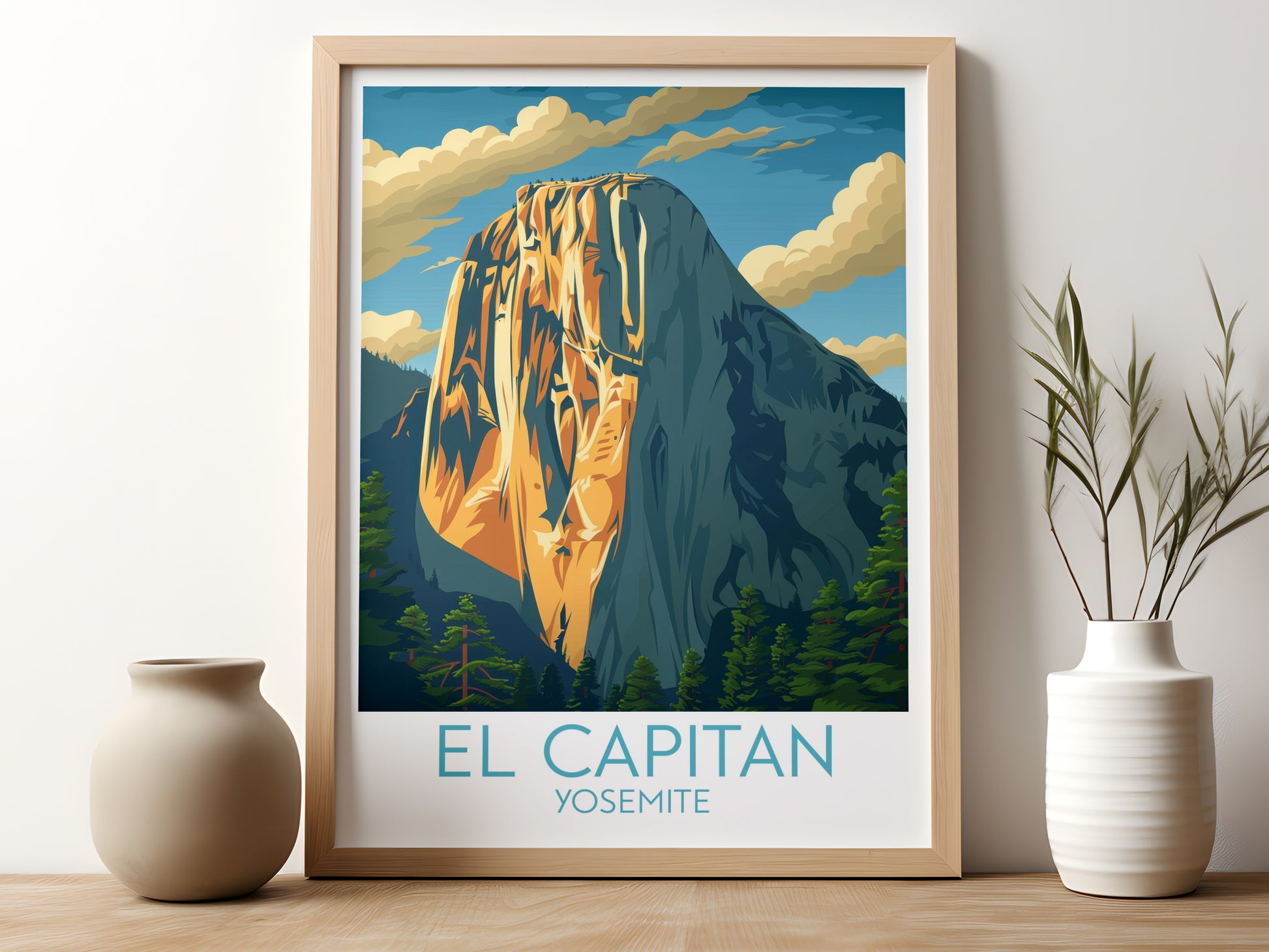 El Capitan travel poster for kitchen Yosemite