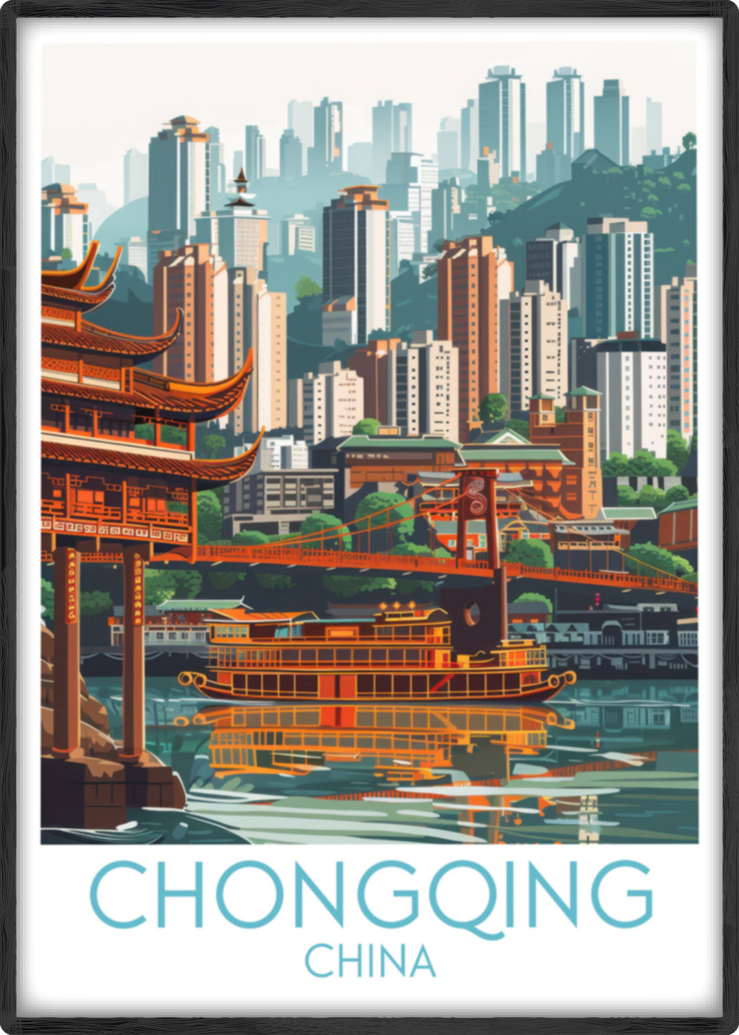 Chongqing travel poster main China