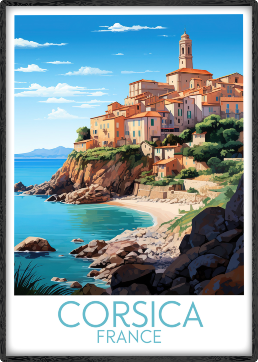 corsica travel poster main france