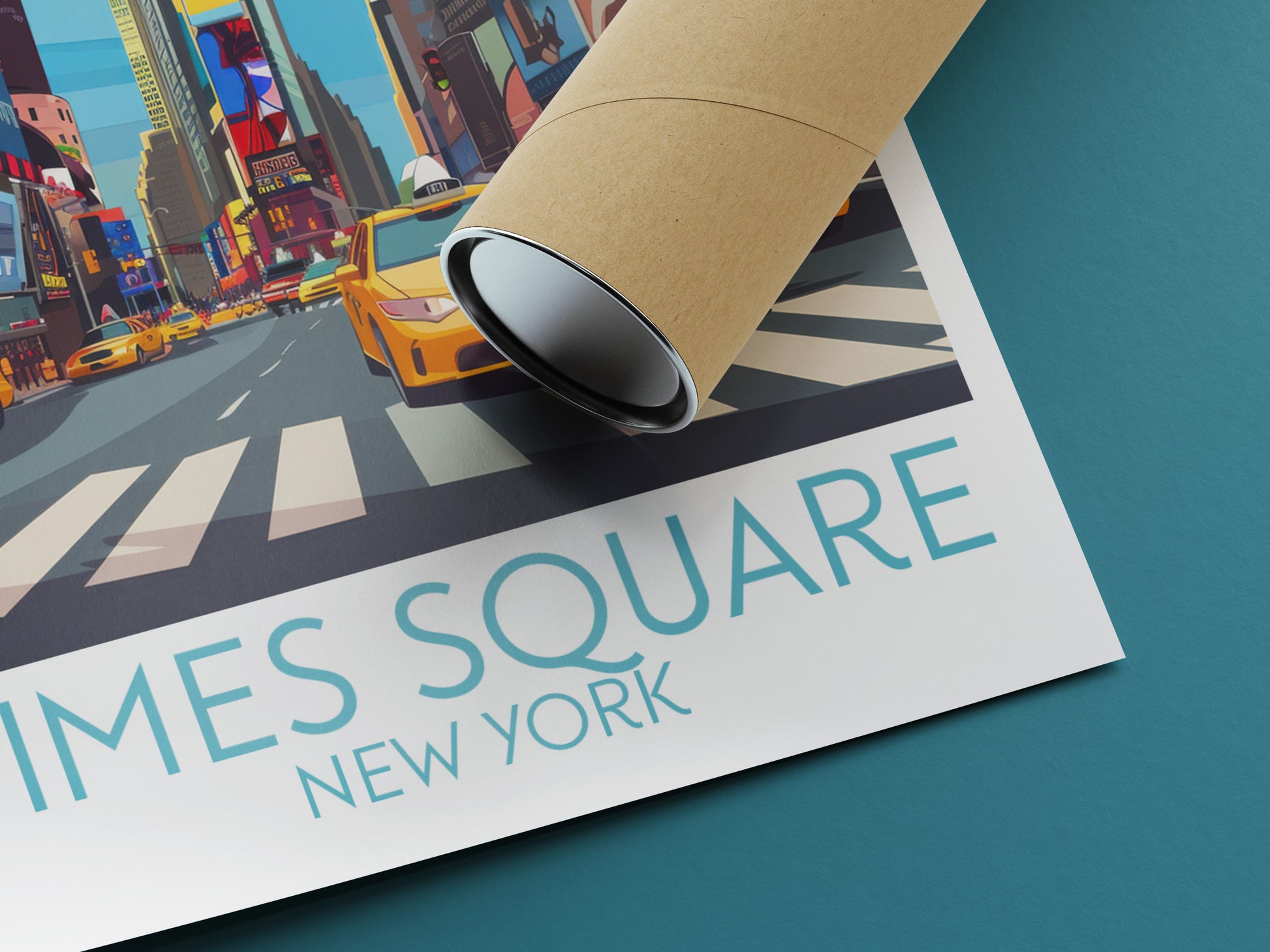 Times Square travel poster rolled New York