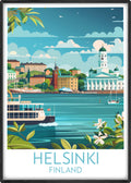 Helsinki travel poster main Finland