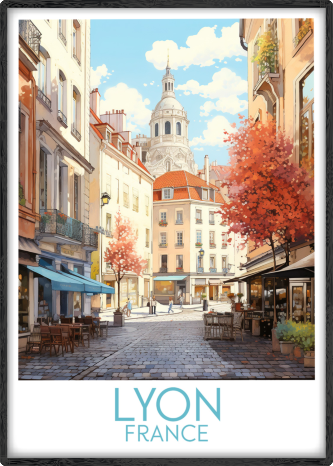 lyon travel poster main france