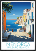 menorca travel poster main balearic islands