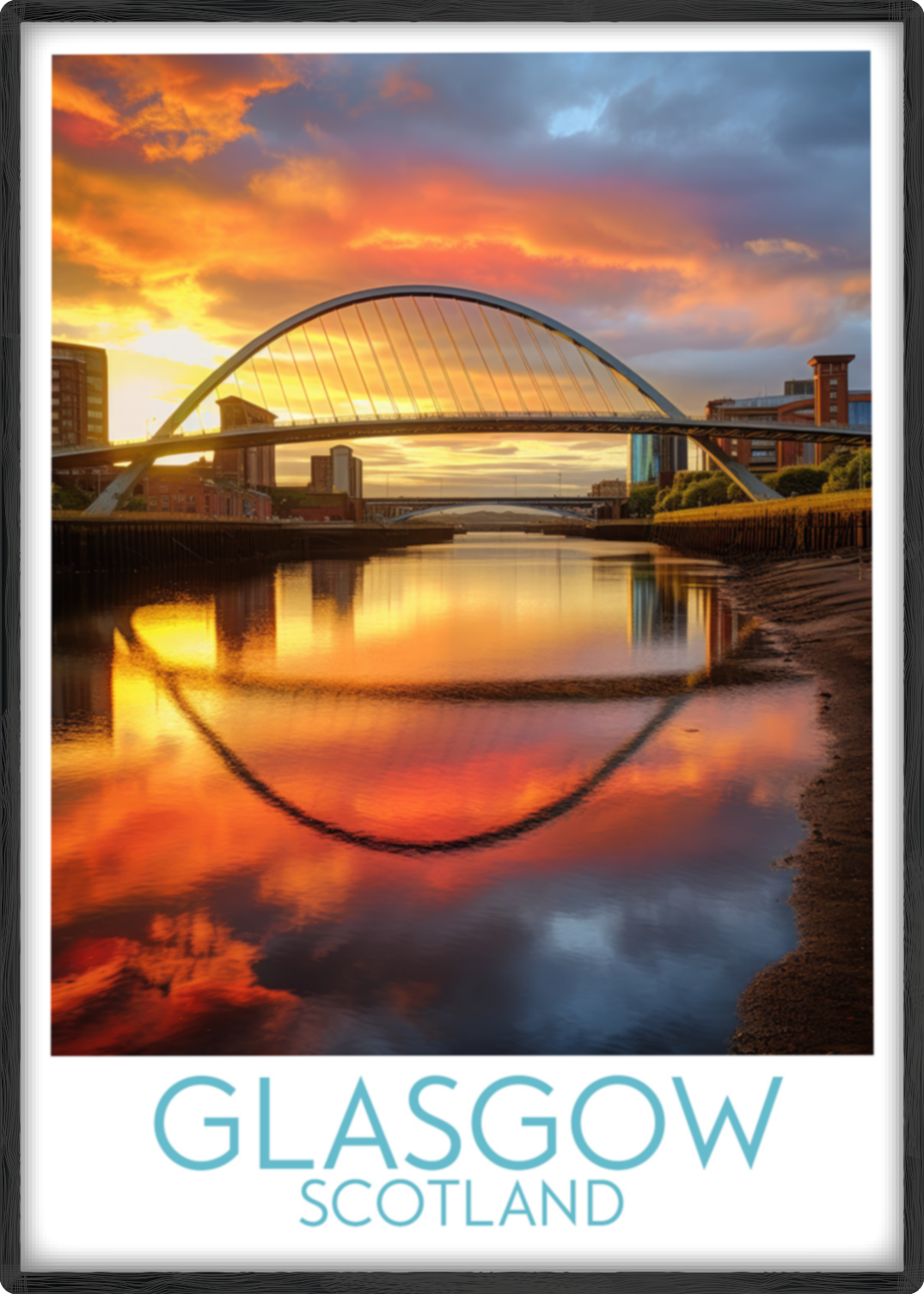 glasgow travel poster main scotland