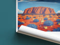 Uluru travel poster roll up Australia