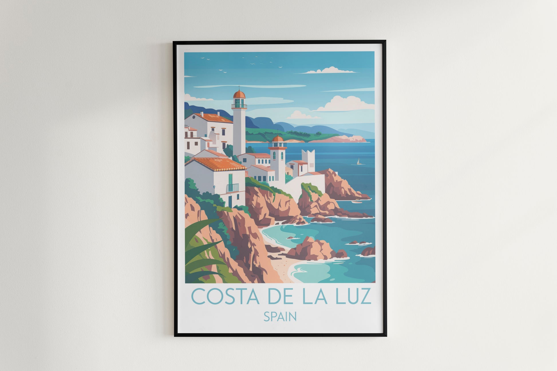 Costa de la Luz travel poster on the wall Spain