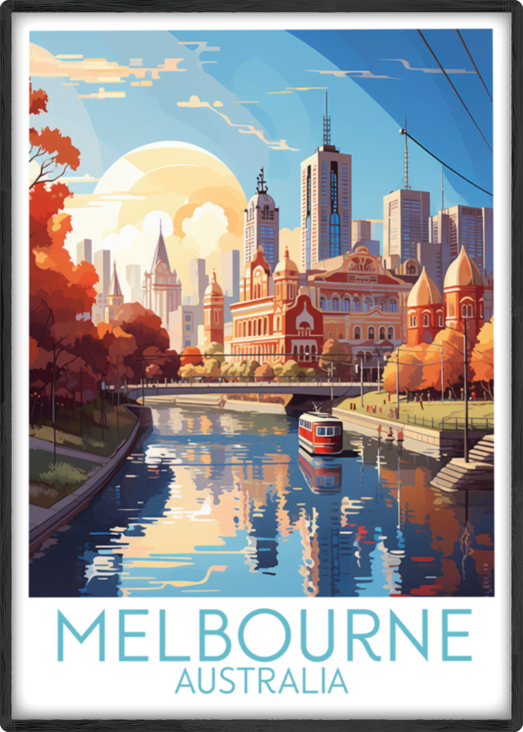 melbourne travel poster main australia