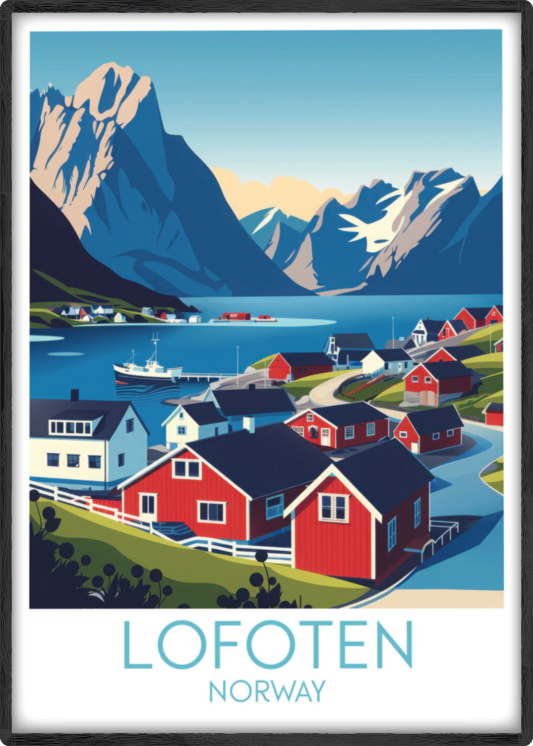 Lofoten travel poster main Norway