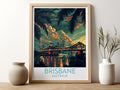 Brisbane travel poster for kitchen Australia