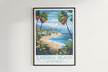 Laguna Beach travel poster on the wall Los Angeles