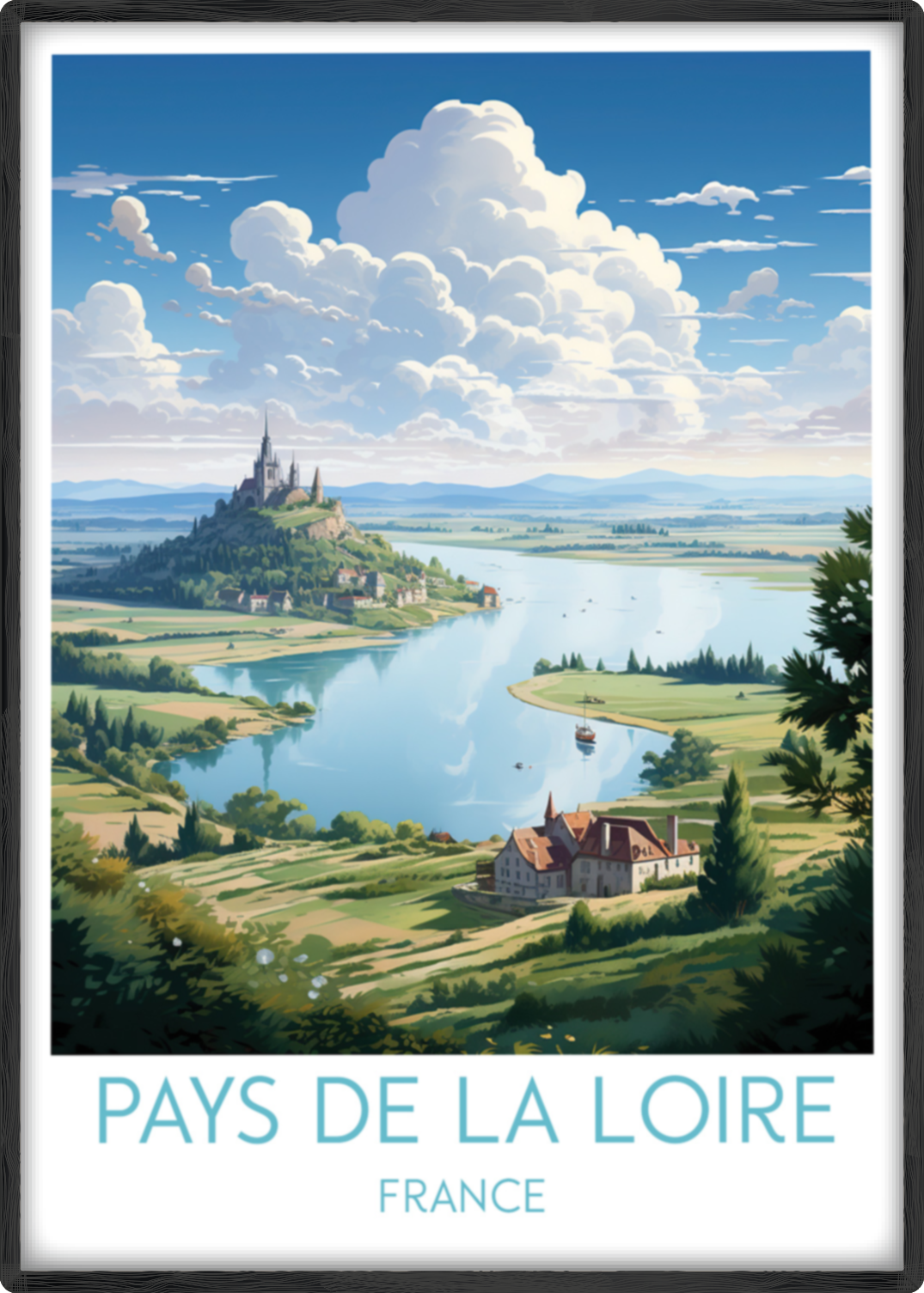 pays de la loire travel poster main france