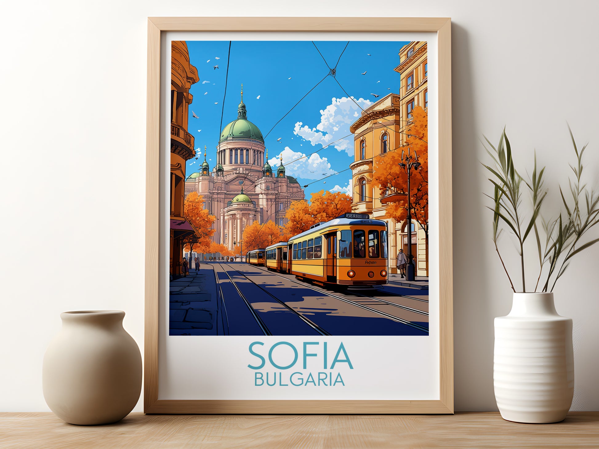 Sofia travel poster for kitchen Bulgaria