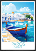 Paros travel poster main Greece