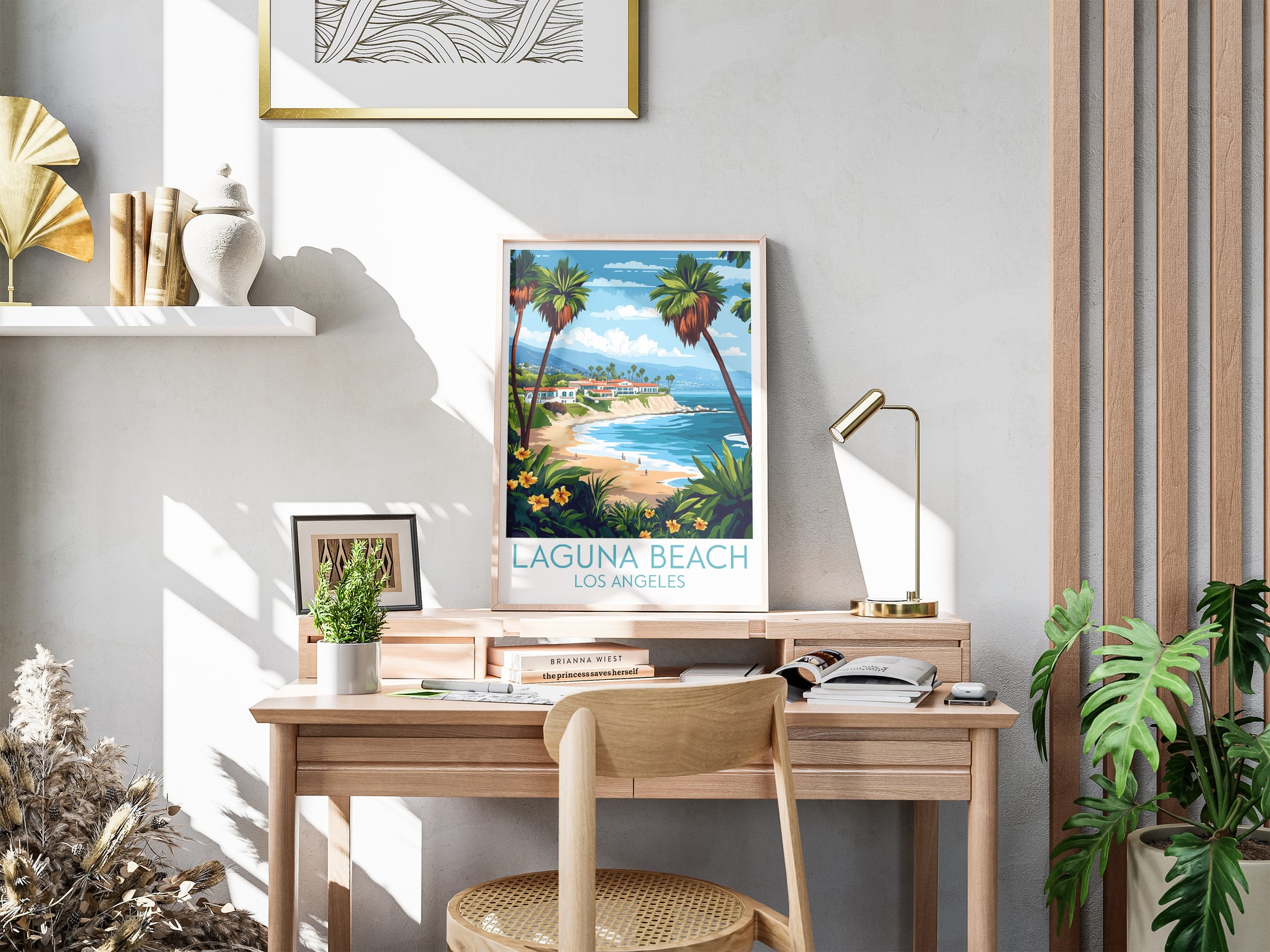 Laguna Beach travel poster for desk Los Angeles