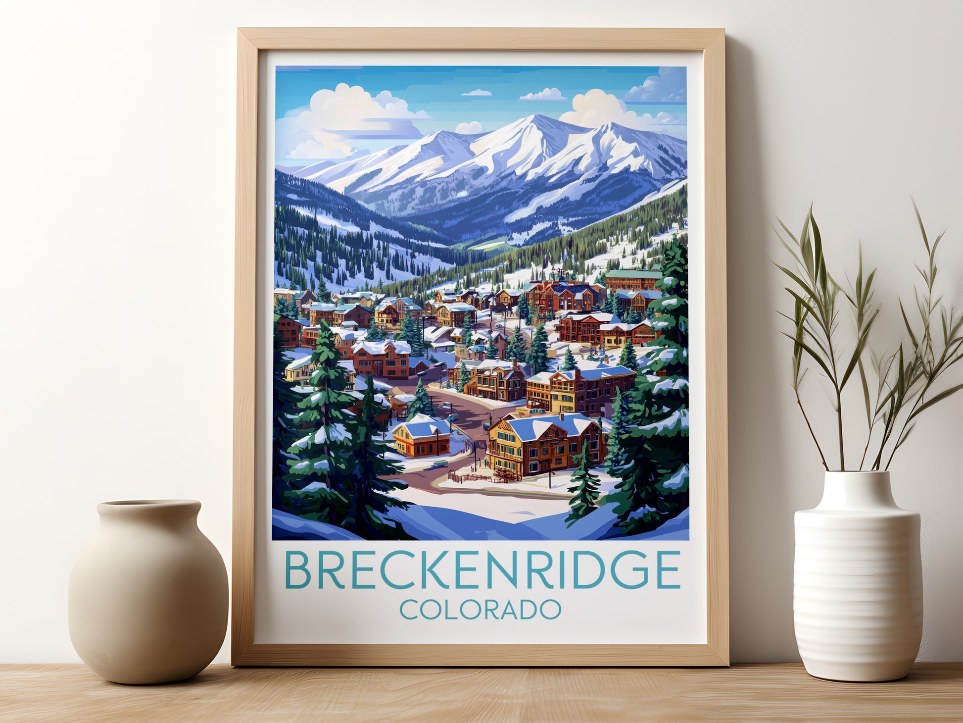 Breckenridge travel poster for kitchen Colorado