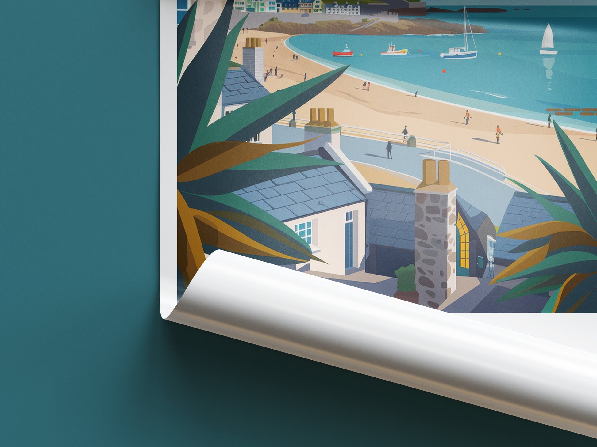 St Ives travel poster roll up Cornwall