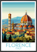 florence travel poster main italy