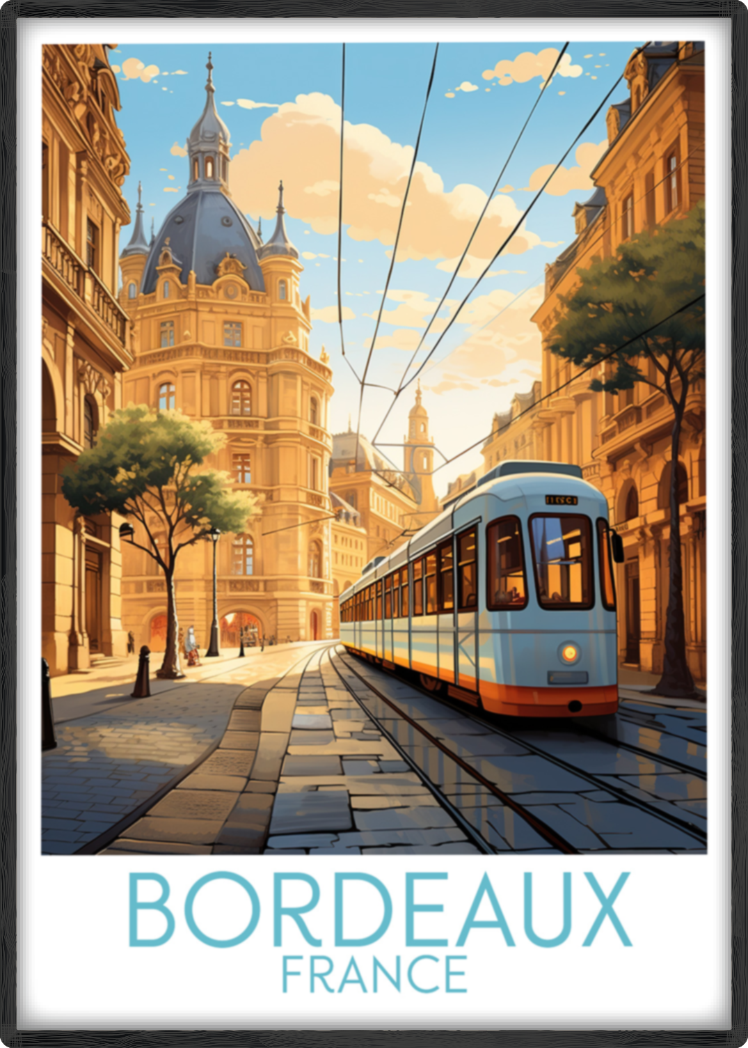 bordeaux travel poster main france