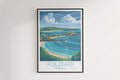 Polzeath travel poster on the wall Cornwall